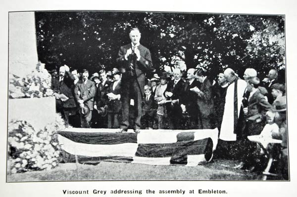 Spitalford Memorial Address by Viscount Grey